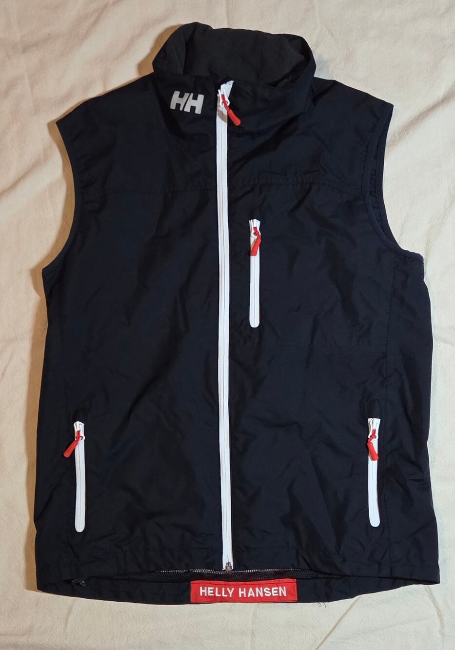 Helly Hansen Crew Sailing Vest Mens Medium Navy Blue Full Zip Waterproof Gilet